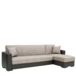 Καναπές Κρεβάτι Γωνιακός ArteLibre JOSE Μπεζ/Καφέ PU 270x150x86cm