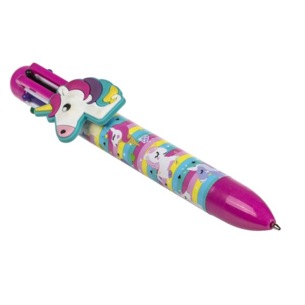 Στυλό Μονόκερως Με 6 Χρωματιστές Μύτες Πολύχρωμο Πλαστικό 14cm