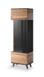 RANDOM W-1 display cabinet, color: wotan oak/black DIOMMI V-PL-RANDOM-W-1