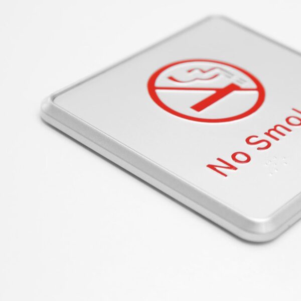 Πινακίδα απαγορεύεται το κάπνισμα "No smoking" 12,7x12,7εκ.  τμχ.