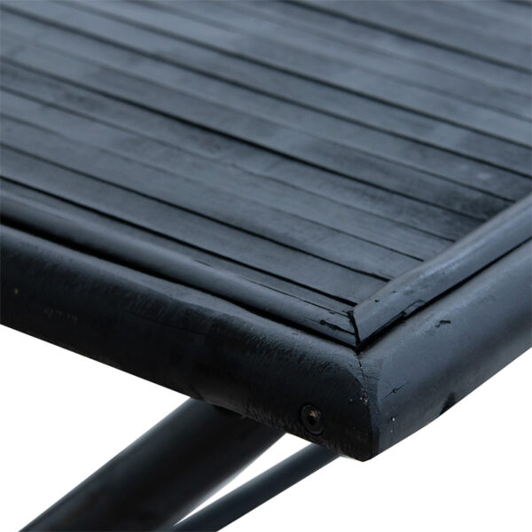 Τραπέζι Badou pakoworld πτυσσόμενο bamboo μαύρο 150x80x77εκ (1 τεμάχια)