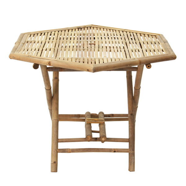 Τραπέζι Nando pakoworld πτυσσόμενο bamboo φυσικό 114x100x75εκ (1 τεμάχια)