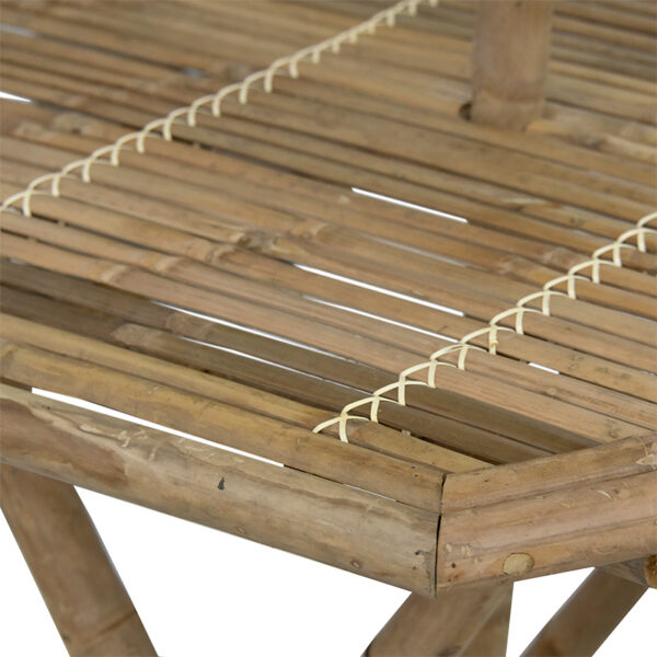 Τραπέζι Nando pakoworld πτυσσόμενο bamboo φυσικό 114x100x75εκ (1 τεμάχια)