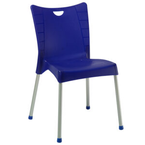 Καρέκλα Crafted pakoworld PP σκούρο μπλε-αλουμίνιο γκρι (1 τεμάχια)