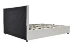 Κρεβάτι Roi pakoworld διπλό 160x200 PU λευκό ματ + αποθηκευτικό χώρο (1 τεμάχια)