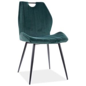 Επενδυμένη καρέκλα Arco 51x51x91 μαύρο πλαίσιο/πράσινο βελούδο bluvel 78 DIOMMI ARCOCZ