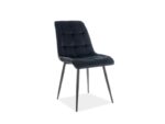 Επενδυμένη καρέκλα Chic 50x43x88 μαύρο/μαύρο βελούδο DIOMMI CHICVCC