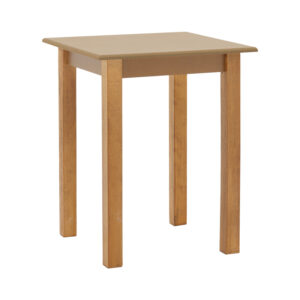 Τραπέζι Zolenio pakoworld μασίφ ξύλο οξιάς με επιφάνεια mdf λούστρο καρυδί 60x60x76εκ (1 τεμάχια)