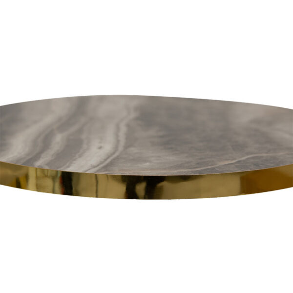 Βοηθητικά τραπέζια σαλονιού Buena pakoworld σετ 3τεμ ανθρακί μαρμάρου-χρυσό (1 τεμάχια)