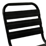 Καρέκλα Sussie pakoworld στοιβαζόμενη μαύρο μέταλλο με φέτες αλουμινίου 45x62x76εκ (1 τεμάχια)
