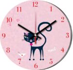 Νext ρολόι Ø31εκ. "ροζ γάτα"  τμχ.