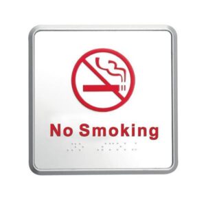 Πινακίδα απαγορεύεται το κάπνισμα "No smoking" 12,7x12,7εκ.  τμχ.