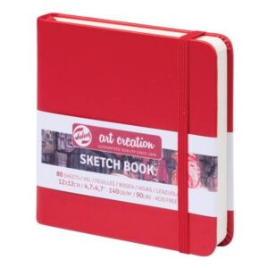 Talens Sketch book κόκκινο 80φυλ. 12x12εκ. 140 γρ.  τμχ.