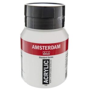 Talens amsterdam ακρυλικό χρώμα 105 titanium white 500ml  τμχ.