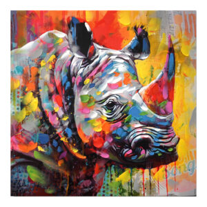 Πίνακας σε καμβά Rhinocery Inart 80x3x80εκ (1 τεμάχια)