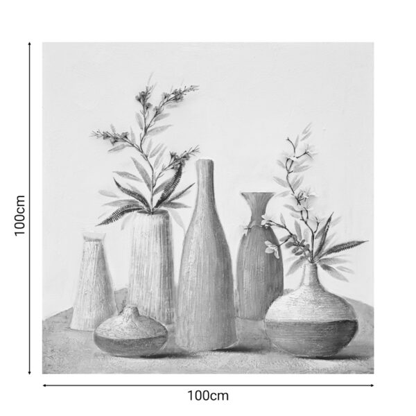 Πίνακας σε καμβά Vase Inart 100x3x100εκ (1 τεμάχια)