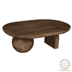 Τραπέζι σαλονιού Kane Inart καφέ μασίφ ξύλο ακακίας 110x72x38εκ (1 τεμάχια)