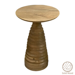 Βοηθητικό τραπέζι Souler Inart φυσικό μασίφ mango ξύλο Φ38x56εκ (1 τεμάχια)
