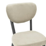 Καρέκλα Joley pakoworld γκρι βελούδο-πόδι μαύρο μέταλλο 45x39x86.5εκ (0 τεμάχια)