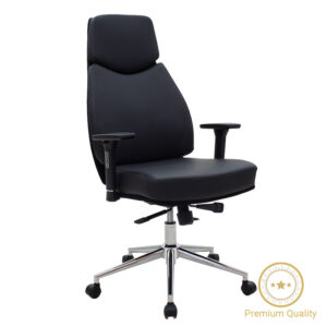 Καρέκλα γραφείου διευθυντή Sandy Premium pakoworld με PU χρώμα μαύρο (1 τεμάχια)