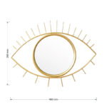 Καθρέπτης Eye pakoworld χρυσό 46x2x26εκ (1 τεμάχια)