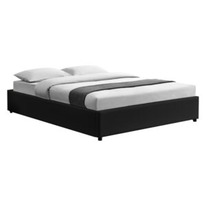 Κρεβάτι διπλό Circe pakoworld PU μαύρο με αποθηκευτικό χώρο 150x200εκ (0 τεμάχια)