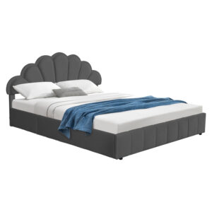 Κρεβάτι διπλό Wardie pakoworld βελούδο ανθρακί με αποθηκευτικό χώρο 160x200εκ (0 τεμάχια)