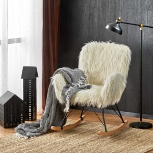 AUSTIN leisure armchair cream / black / natural DIOMMI V-CH-AUSTIN-FOT-KREMOWY