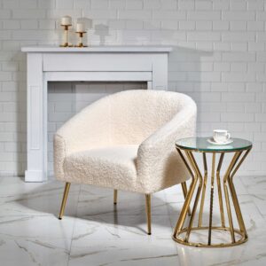GRIFON leisure armchair cream / gold DIOMMI V-CH-GRIFON-FOT-KREMOWY