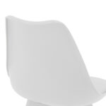 Καρέκλα Gaston pakoworld PP-PU λευκό-πόδι ξύλο λευκό (1 τεμάχια)