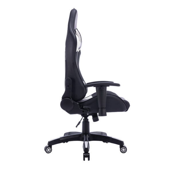 Καρέκλα γραφείου gaming Hartley pakoworld pu μαύρο-λευκό 67x57x139εκ (1 τεμάχια)