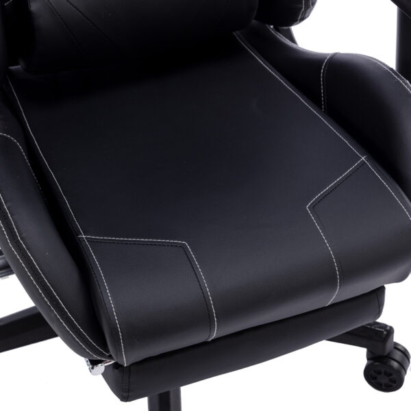 Καρέκλα γραφείου gaming Zeldo pakoworld pu μαύρο 66x56x135εκ (1 τεμάχια)