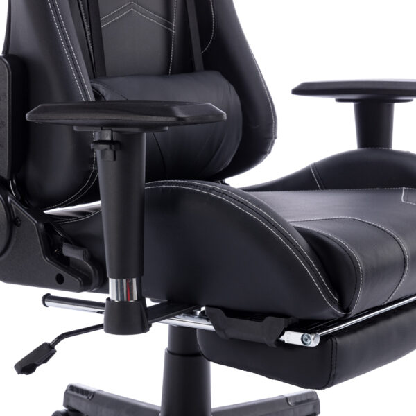 Καρέκλα γραφείου gaming Zeldo pakoworld pu μαύρο 66x56x135εκ (1 τεμάχια)