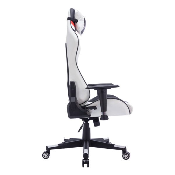 Καρέκλα γραφείου gaming Mazol pakoworld pu μαύρο-λευκό 66x56x135εκ (1 τεμάχια)