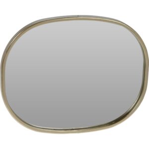 Καθρέφτης μεταλλικός, επιτοίχιος Υ20x25x1.2εκ, χρυσός  τμχ.