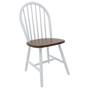 Καρέκλα Adalyn pakoworld ξύλο καρυδί-λευκό πόδι (1 τεμάχια)