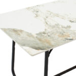 Τραπέζι Revello pakoworld sintered stone λευκό μαρμάρου-μαύρο 150x90x75εκ (1 τεμάχια)