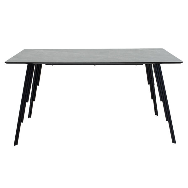 Τραπέζι Lifo pakoworld MDF ανθρακί cement-μαύρο 140x80x75εκ (1 τεμάχια)