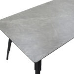 Τραπέζι Lifo pakoworld MDF ανθρακί cement-μαύρο 140x80x75εκ (1 τεμάχια)
