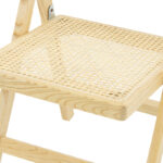 Καρέκλα Yoko pakoworld πτυσσόμενη μπεζ pvc rattan-φυσικό πόδι (1 τεμάχια)
