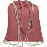Τσάντα από ανακυκλωμένο βαμβάκι με μακρύ χερούλι και ιμάντες πλάτης κόκκινη Υ42x37,5x3εκ.  τμχ.