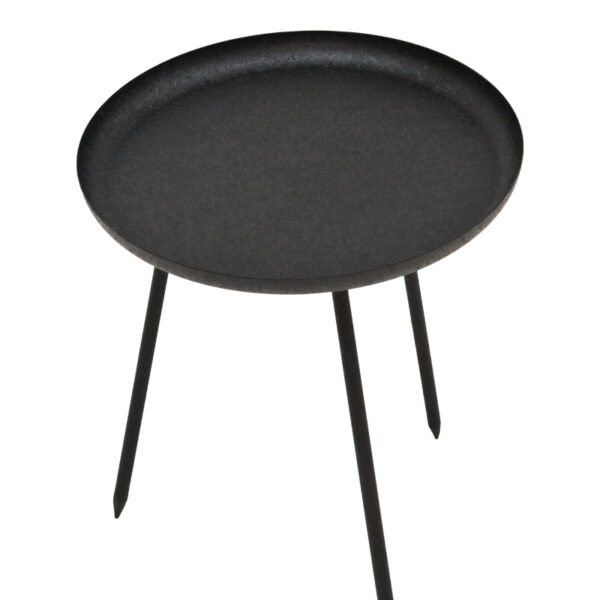 Βοηθητικό τραπέζι Flaz Inart μαύρο μέταλλο Φ36.5x40.5εκ (1 τεμάχια)