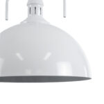 GloboStar® LARKIN 01174 Vintage Κρεμαστό Φωτιστικό Οροφής Μονόφωτο 1 x E27 AC220-240V - Φ30 x Υ28cm - Λευκό Μεταλλικό Καμπάνα - 5 Χρόνια Εγγύηση