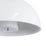 GloboStar® SERENIA WHITE 01152 Μοντέρνο Κρεμαστό Φωτιστικό Οροφής Μονόφωτο 1 x E27 AC220-240V - Φ40 x Υ20cm - Λευκό Γύψινο Καμπάνα - 5 Χρόνια Εγγύηση