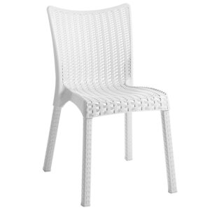 Καρέκλα Confident pakoworld PP λευκό (1 τεμάχια)