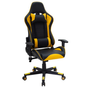Καρέκλα γραφείου gaming Michel PU μαύρο-κίτρινο 67x57x126/136 (1 τεμάχια)