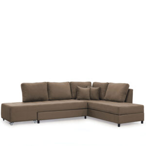 Καναπές Κρεβάτι Γωνιακός ArteLibre MARVE Δεξιά Γωνία Μπεζ/Καφέ 290x217x84cm