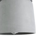GloboStar® FELINI 01321 Μοντέρνο Industrial Κρεμαστό Φωτιστικό Οροφής Μονόφωτο 1 x E27 AC220-240V IP20 - Φ20 x Υ26cm - Γκρι Τσιμέντο Καμπάνα - 5 Χρόνια Εγγύηση