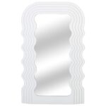 Διακοσμητικός καθρέφτης "wave"  Υ26x16εκ. λευκός  τμχ.