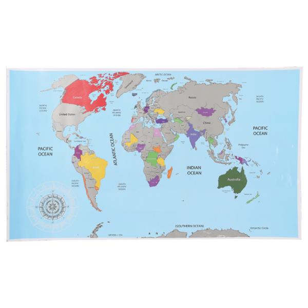 Poster τοίχου «Παγκόσμιος χάρτης», "scratch", 88x52εκ.  τμχ.